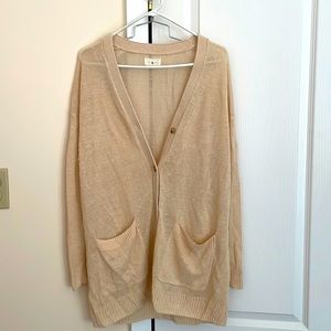 Linen blend cardigan